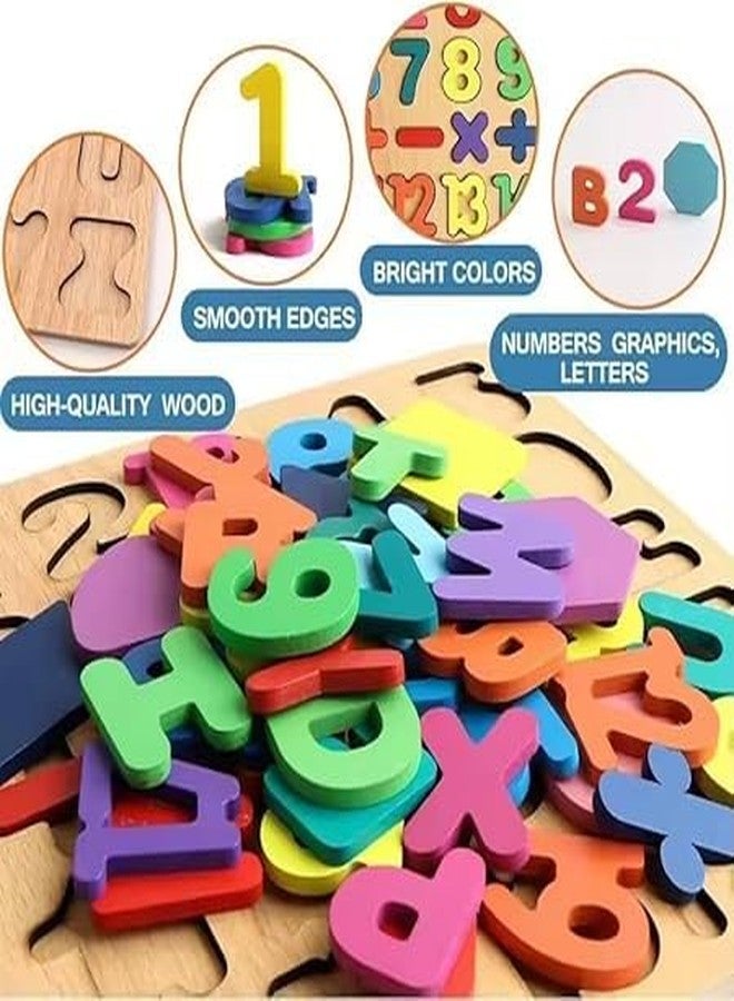 AESTROKE 3Set Wooden Puzzle Shapes Wooden Puzzle,Kids Toys for 2-5 Years Boy and Girl, ABCD Puzzle Games Activity Toys for Montessori Children Toddler (Pack of 3) - Image 3